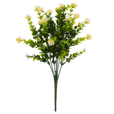 Okuna Outpost 6 Pack Artificial Camellia Flower Heads (15 in, Yellow)