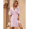 Women's Floral Dress Casual Short Sleeve Sundress Swing A Line Maxi Dresses - 2 of 4