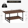 Coucheta 40 Inch Farmhouse Coffee Table with Storage Shelf, Durable Steel Frame, Multi-functional, Easy Assembly - 2 of 4