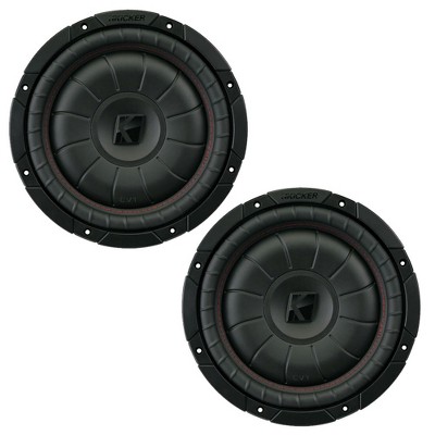 Kicker CVT10 CompVT 10-Inch (250mm) Subwoofer, 2-Ohm Bundle