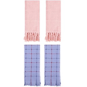 REGALWOVEN 4 Packs Cotton Absorbent Soft Decorative Turkish Bath Towel for Bathroom - 1 of 4