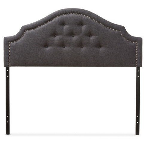 Fabric Upholstered Headboard, Dark Grey Wall Mounted Headboard