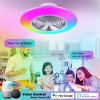 HUMHOLD 24 Inch Smart Ceiling Fan with RGB Lights and Remote/APP/Voice Control - 2 of 4