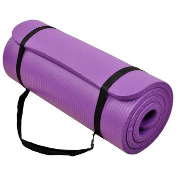 Yoga Mat with Strap, 1/3 Inch Extra Thick Yoga Mat Double-Sided Non Slip,  Profes