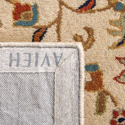 Elegant Heritage Ivory/Red Hand-Tufted Wool Area Rug, 5' x 8'