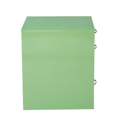 Green Metal 3-Drawer Lockable File Cabinet, 22"