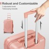 Karl Home Single 24 inch ABS Trolley Case with 2 Corner Protectors Pink - 4 of 4