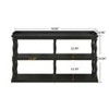 HDZNVF Console Table with 3-Tier Open Storage Spaces And Roman Column Effect Support Legs, Black - 4 of 4