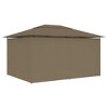 vidaXL Garden Marquee with Curtains 13.1'x9.8' Taupe 0.6 oz/ft² - 4 of 4
