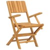 vidaXL Folding Garden Chair Set of 8 Teak Solid teak wood Standard - 3 of 4