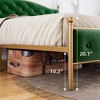Whizmax King/Queen/Full Size Bed Frame Upholstered Platform Bed with Velvet and Button Tufted Headboard, Easy Assembly, No Box Spring Needed - 4 of 4