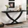 KIGFTSOD 57'' Modern Rustic Console Table - Cross-Leg Design, Sturdy Build & Spacious Surface, Ideal for Living & Bedroom - 2 of 4