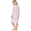 Casual Nights Women's Long Sleeve Pointelle Embroidered/Square Neck Nighgown - 3 of 4