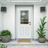Wooakway 36"W*80"H 2-Panel Exterior Frosted Glass Prehung Front Entry Door Primed Interior Fiberglass Entrance Door - 3 of 4
