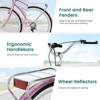 Docred Beach Cruiser Bike,24/26 Inch 7-Speed Adult Bicycle, Comfortable Step-Through Frame with Rear Rack, Classic City Cruiser - 4 of 4