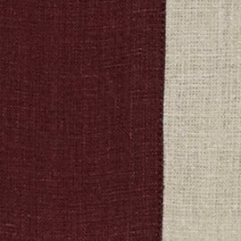 burgundy and natural