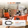 VEVOR Electric Hydraulic Pump, 10000 PSI 750W 110V, 488 in³/8L Capacity, Double Acting Manual Valve, Electric Driven Hydraulic Pump, Orange - 3 of 4