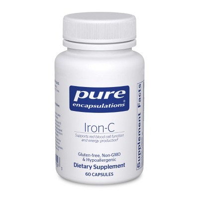 Pure Encapsulations Iron-C - 15 mg Iron - 175 mg Vitamin C - Red Blood Cell Support* - Energy Production - Gluten Free & Vegan