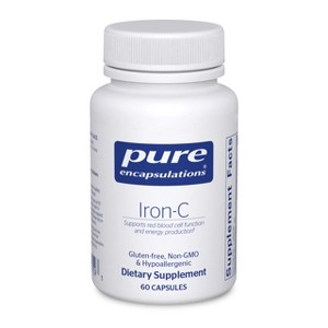 Pure Encapsulations Iron-C - 15 mg Iron - 175 mg Vitamin C - Red Blood Cell Support* - Energy Production - Gluten Free & Vegan - 1 of 4