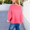 Anna-Kaci Women's Open Knit Fashion Cardigan with Bold Stripes and Balloon Sleeves - 3 of 4