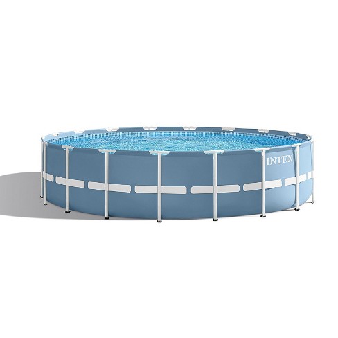 Intex 18ft X 48in Prism Frame Pool Set With Filter Pump, Ladder, Ground ...