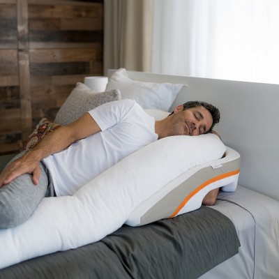 Large White Memory Foam Reflux Relief Wedge Pillow System