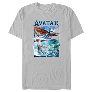 Men's Avatar: The Way of Water Watercolor Air and Sea Creatures Logo T-Shirt - 1 of 4