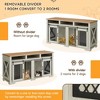 Garvee 71" Dog Crate Furniture, Large Wooden Double Dog Crate with 3 Storage, Removable Divider, Furniture Style Dog Crate Table Indoor TV Stand - 4 of 4