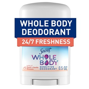 Secret Whole Body Aluminum Free Deodorant - Peach & Vanilla - Trial Size - 0.5oz - 1 of 4