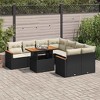 vidaXL Garden Sofa Set Black - Black and Cream with Storage - 2 of 4