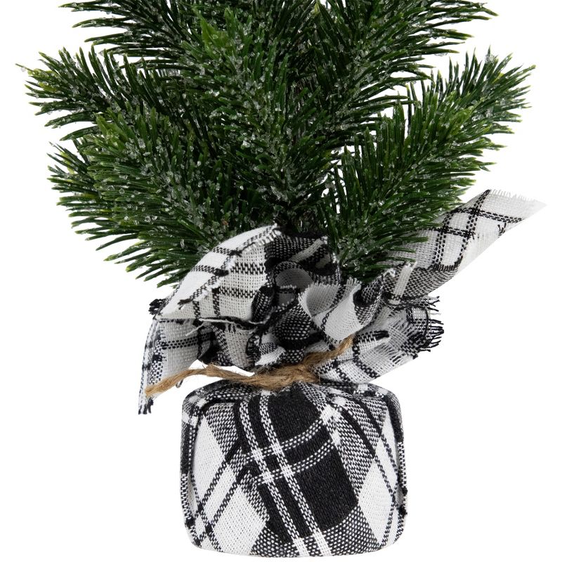 Northlight Mini Iced Pine Artificial Christmas Trees - 10" - Set of 3, 5 of 6
