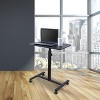Stand Up Desk Store Height Adjustable Single Column Rolling Standing Desk Laptop Stand - Black - image 3 of 4