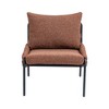 Kumasinova Modern Braided Accent Chair, Plush Cushioned Accent Lounge Chair, Upholstery Sofa Chair Armchair with Ergonomic Backrest & Metal Frame - 3 of 4