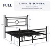 Allewie Metal Platform Bed Frame with Victorian Vintage Headboard and Footboard/Mattress Foundation/Under Bed Storage/No Box Spring Needed/Noise-Free/Easy Assembly - 2 of 4