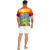 LA LEELA Men's Hawaiian Shirts Short Sleeve Button Down Shirt Mens Hawaii Shirts Boho Vacation Casual Summer Beach Shirts for Men Funny - 2 of 4