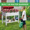 Infurnic Planters, Tall Raised Garden Bed Outdoor with Wheels and Storage Shelf, Portable Planter Box for Patio Balcony Backyard, White, 48"*24"*33" - 2 of 4
