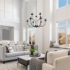 LNC Pict Candle Modern Farmhouse Large Chandelier, 6 Lights/26", 9 Lights/30",Matte Black - 4 of 4