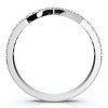 Pompeii3 1/5Ct V Shape Curved Lab Created Diamond Wedding Ring 10k White Gold - 2 of 4