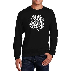 LA Pop Art Men's Word Art Crewneck Sweatshirt - Feeling Lucky - 1 of 4