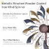 Sunnydaze Metallic Pinwheel Powder-Coated Iron Wind Spinner - 84.5” H - Silver and Gold - 3 of 4