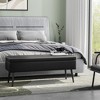 47.7'' Mid-century Modern Upholstered Storage Bench with Solid Wood Legs - 4 of 4