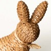 Sullivans 7.75" Brown Woven Patterned Resin Bunny with Raffia Bow - 2 of 4