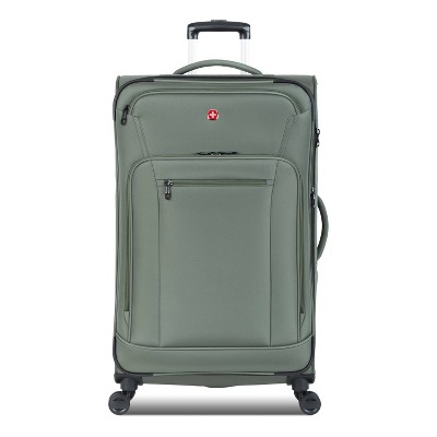 SWISSGEAR Zurich Softside Large Checked Spinner Suitcase - Green