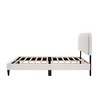 Okak Cream Style All Size Bedroom Platform Bed Frame with Upholstered Headboard,Modern Soft Bed No Box Spring Needed - 4 of 4