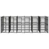 vidaXL Outdoor Dog Kennel Large Dog Crate Dog Cage Exercise Playpen Steel - 4 of 4