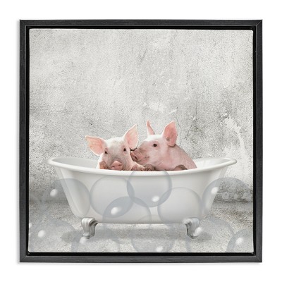 Stupell Industries Baby Piglets Bath Time, 25" x 25"