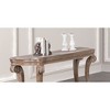 54" Transitional Sofa Table with Scroll Carved Legs, Dentil Moldings, and Open Bottom Shelf for Living Room - 4 of 4