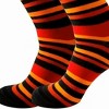 Burnt Orange Red Striped Socks  from the Sock Panda (Men's Sizes, Adult Large) - 3 of 3