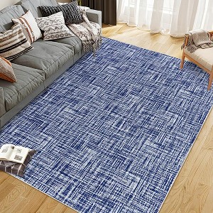 Machine Washable Modern Living Room Area Rug Non Slip Low Pile Stain Resistant Non Shedding Throw Ultra Thin Carpet for Bedroom Kitchen Dinning Room - 1 of 1