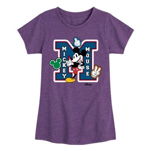 Girls' - Disney - Mickey Mouse Fitted Short Sleeve Graphic T-Shirt - 1 of 4